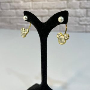 گوشواره مدل عروسکی اسپرت سفید 00329