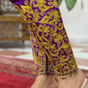 تصویرشلوار بندری جنگلی گلابتونی 1-100209