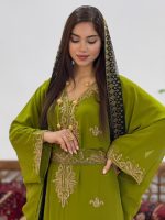 تصویرپیراهن مغربی دست دوز نخل 2-100375