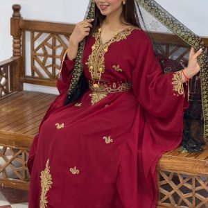 تصویرپیراهن مغربی دست دوز نخل 4-100375
